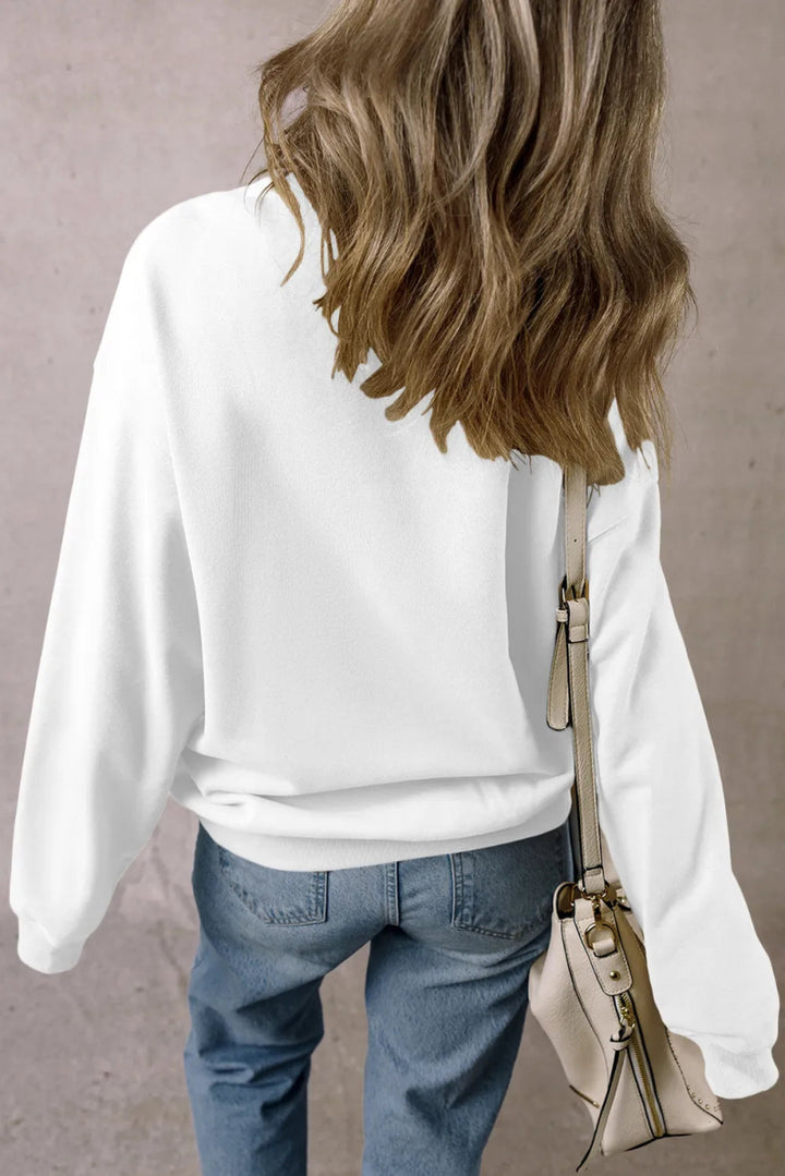 Pumpkin Graphic Long Sleeve Sweatshirt - White - S - 17cac50b - 7f3d - 4c89 - bc4f - 33ea3703855a - Max - Tatoo Tee