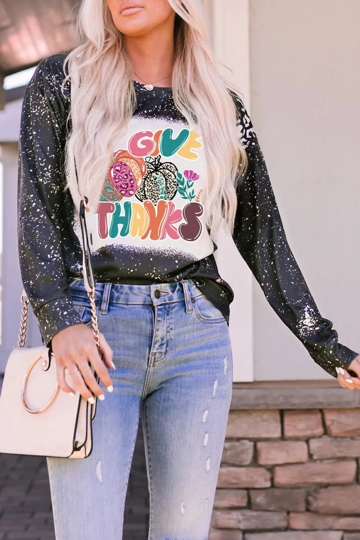 Pumpkin Graphic Round Neck Long Sleeve T-Shirt - Black - S - 6ad3999f - 90ff - 413a - a188 - eb3a2fc44af9 - Max - Tatoo Tee