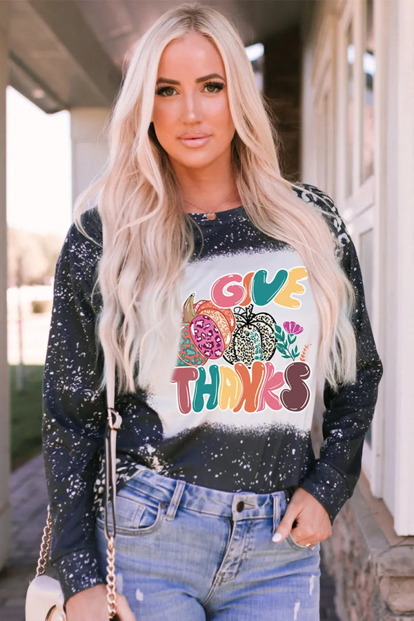 Pumpkin Graphic Round Neck Long Sleeve T-Shirt - Black - S - 8e157177 - 84bc - 40c2 - 8e79 - 61702aa40f94 - Max - Tatoo Tee