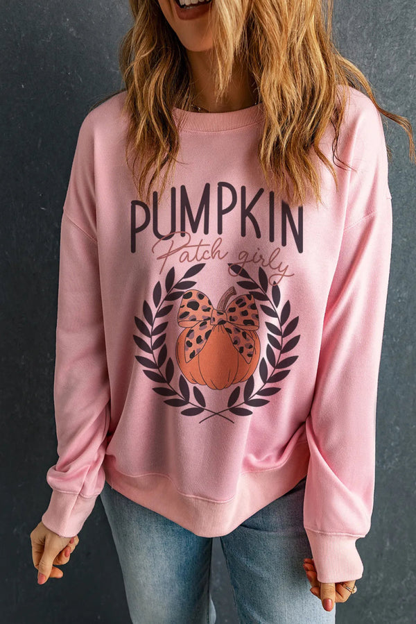 Pumpkin Round Neck Long Sleeve Sweatshirt - Blush Pink - S - c503e809 - 4384 - 4810 - b00c - c2d2b74d67ff - Max - Tatoo Tee