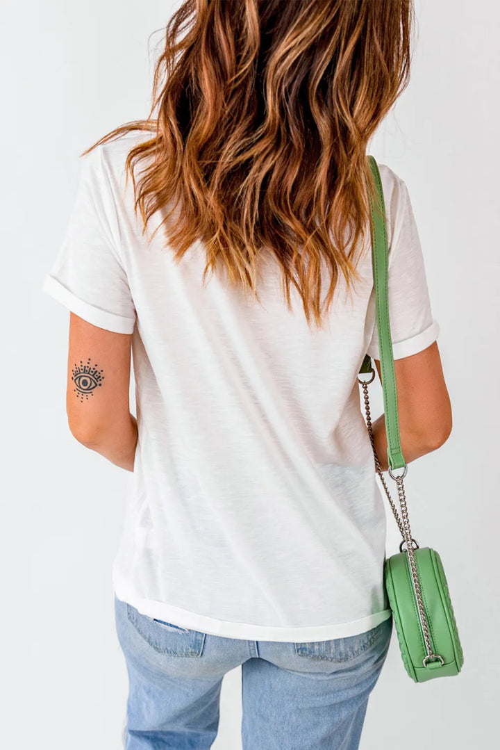 Pumpkin Round Neck Short Sleeve T-Shirt - White - S - 7c3d601e - 5f77 - 4bbe - a1a5 - 54feba409ecd - Max - Tatoo Tee