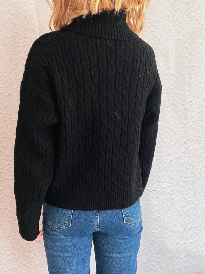 Pumpkin Turtleneck Long Sleeve Sweater - Black - One Size - 92d5a71b058a4500a1887e1da5f8ebb2 - Max - Origin - Tatoo Tee