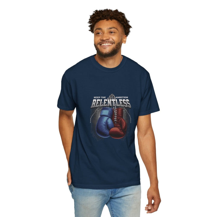 Relentless Spirit T-Shirt | Unisex Boxing Tee, Motivational Apparel, Fitness Gift, Workout Shirt, Sportswear, Casual Wear - Navy - S - Relentless Spirit T-Shirt | Unisex Boxing Tee, Motivational Apparel, Fitness Gift, Workout Shirt, Sportswear, Casual Wear - Tatoo Tee