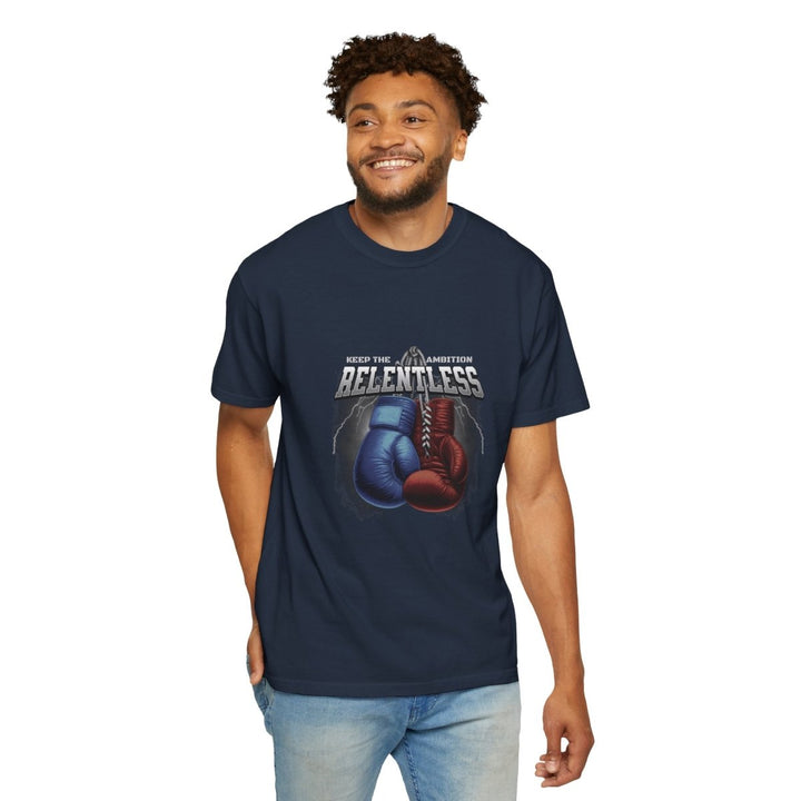 Relentless Spirit T-Shirt | Unisex Boxing Tee, Motivational Apparel, Fitness Gift, Workout Shirt, Sportswear, Casual Wear - Navy - S - Relentless Spirit T-Shirt | Unisex Boxing Tee, Motivational Apparel, Fitness Gift, Workout Shirt, Sportswear, Casual Wear - Tatoo Tee