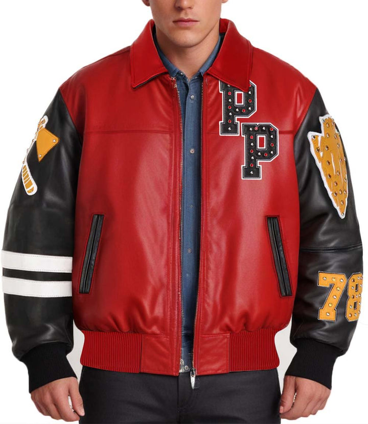 Renegades Red Black Leather Jacket - XXS - Renegades Red Black Leather Jacket - Tatoo Tee