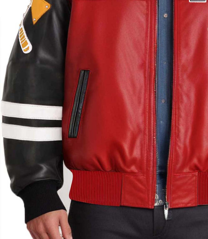 Renegades Red Black Leather Jacket - XXS - Renegades Red Black Leather Jacket - Tatoo Tee