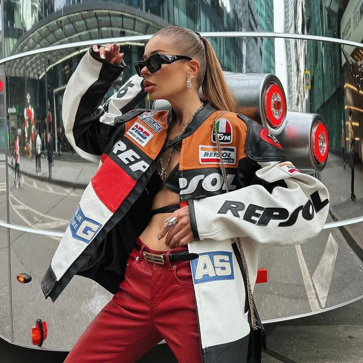 Repsol Leather Jacket - XS - Men - Repsol Leather Jacket - Tatoo Tee
