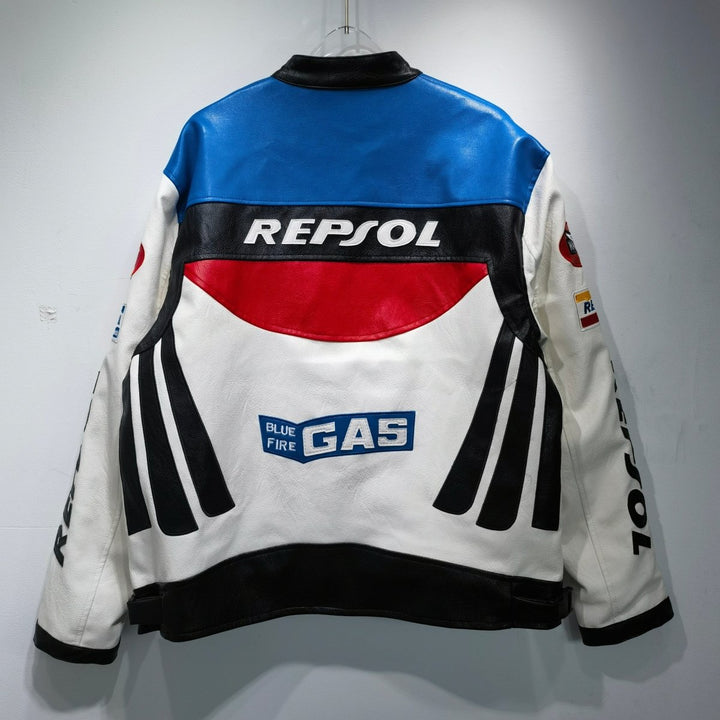 Repsol Leather Vintage Racing Jacket - XS - Repsol Leather Vintage Racing Jacket - Tatoo Tee