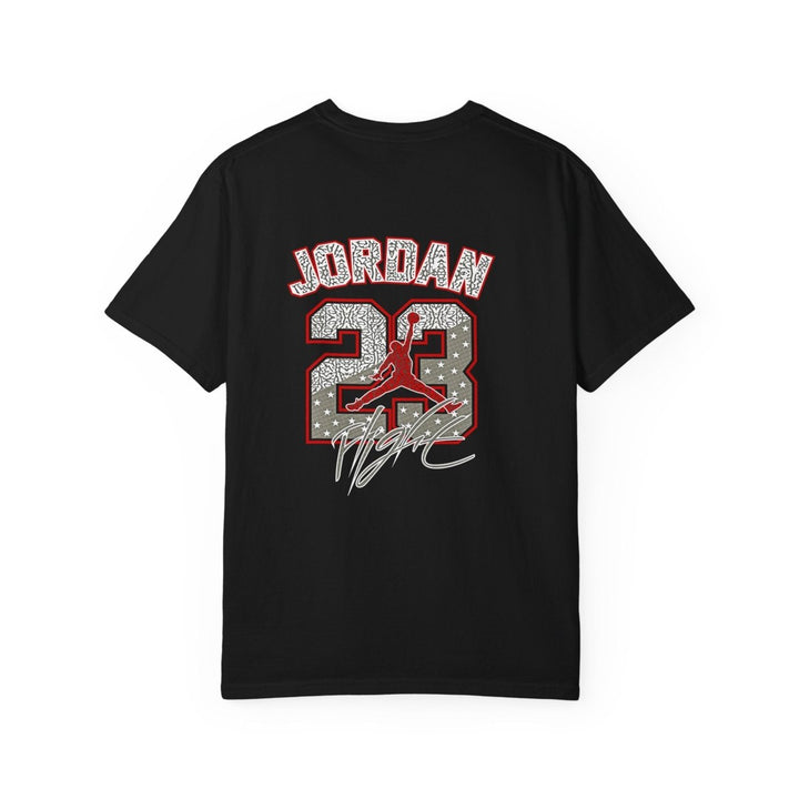 Retro Jordan Graphic Tee - Unisex Garment - Dyed T-Shirt - Black - S - Retro Jordan Graphic Tee - Unisex Garment - Dyed T-Shirt - Tatoo Tee