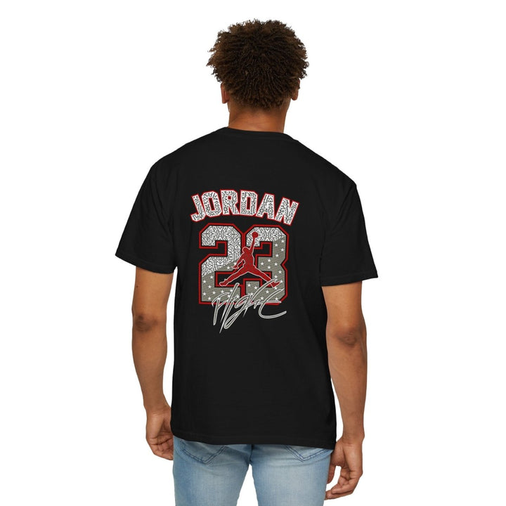 Retro Jordan Graphic Tee - Unisex Garment - Dyed T-Shirt - Black - S - Retro Jordan Graphic Tee - Unisex Garment - Dyed T-Shirt - Tatoo Tee