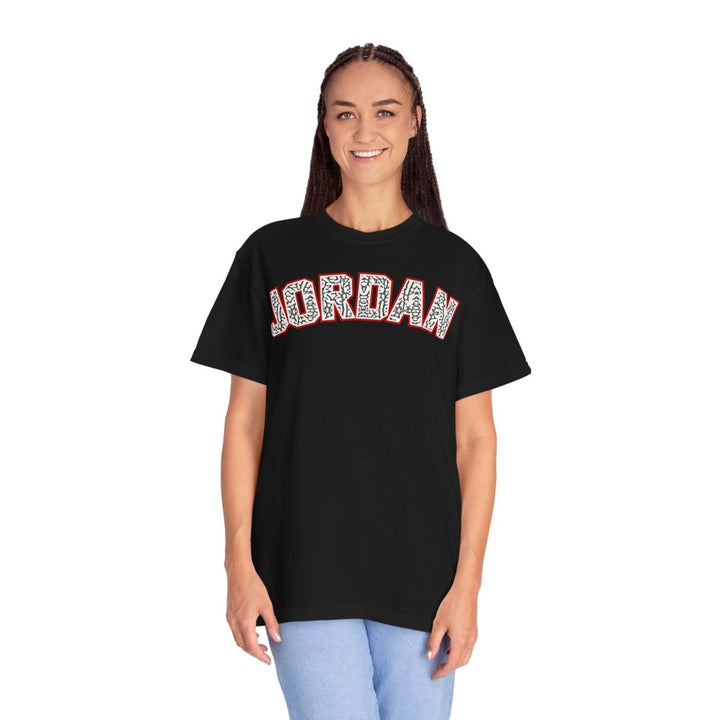 Retro Jordan Graphic Tee - Unisex Garment - Dyed T-Shirt - Black - S - Retro Jordan Graphic Tee - Unisex Garment - Dyed T-Shirt - Tatoo Tee