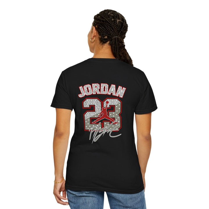 Retro Jordan Graphic Tee - Unisex Garment - Dyed T-Shirt - Black - S - Retro Jordan Graphic Tee - Unisex Garment - Dyed T-Shirt - Tatoo Tee