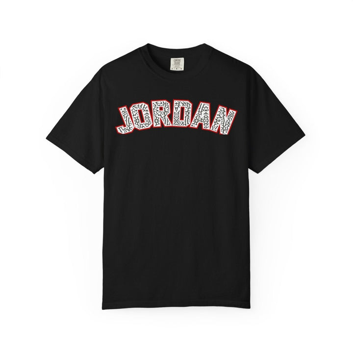 Retro Jordan Graphic Tee - Unisex Garment - Dyed T-Shirt - Black - S - Retro Jordan Graphic Tee - Unisex Garment - Dyed T-Shirt - Tatoo Tee