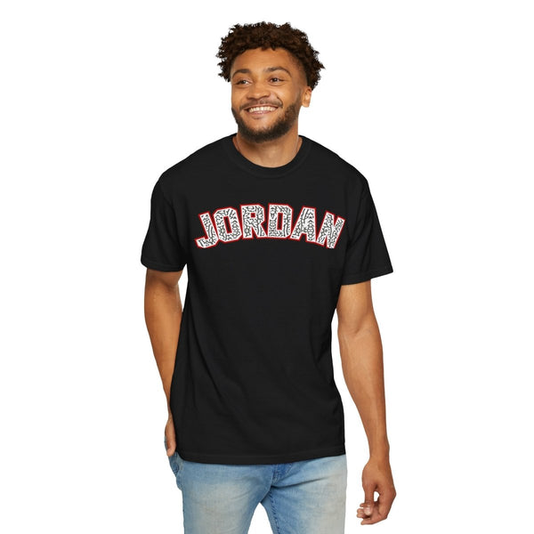 Retro Jordan Graphic Tee - Unisex Garment - Dyed T-Shirt - Black - S - Retro Jordan Graphic Tee - Unisex Garment - Dyed T-Shirt - Tatoo Tee