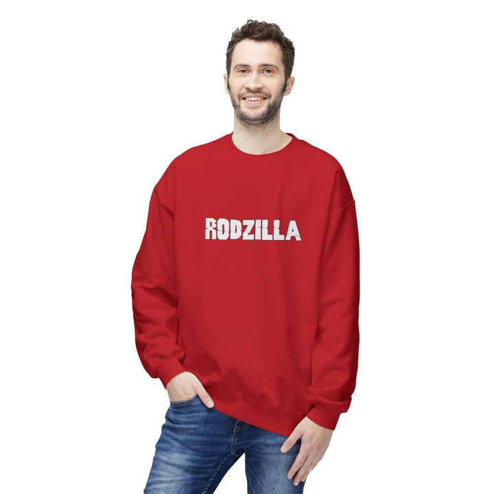 Rodzilla Inspired Unisex Crewneck Sweatshirt for Fans - Red - S - Rodzilla Inspired Unisex Crewneck Sweatshirt for Fans - Tatoo Tee