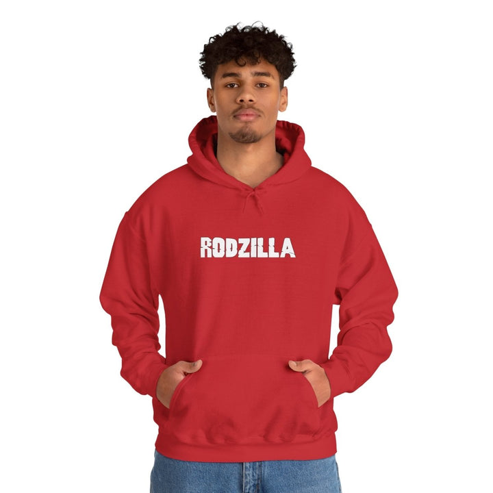 Rodzilla Unisex Hoodie - Casual Cozy Wear, Perfect for Fans - Red - S - Rodzilla Unisex Hoodie - Casual Cozy Wear, Perfect for Fans - Tatoo Tee
