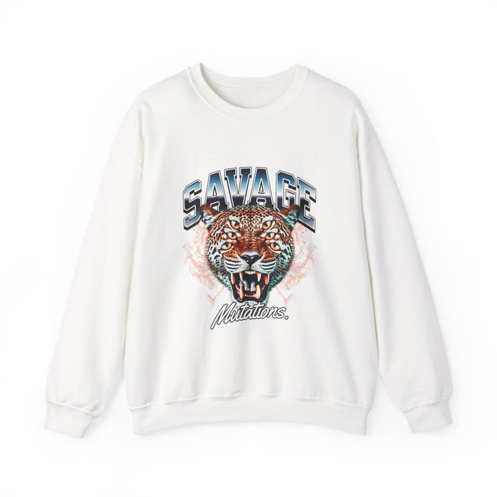 Savage Tiger Graphic Unisex Sweatshirt - Bold and Cozy Streetwear - S - Navy - Savage Tiger Graphic Unisex Sweatshirt - Bold and Cozy Streetwear - Tatoo Tee