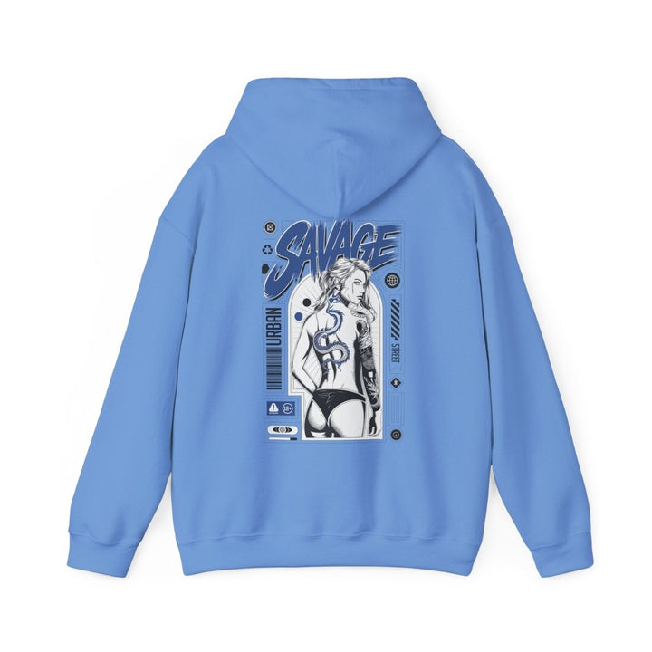 Savage Unisex Heavy Blend™ Hooded Sweatshirt - Bold Graphic Streetwear - Red - S - Savage Unisex Heavy Blend™ Hooded Sweatshirt - Bold Graphic Streetwear - Tatoo Tee