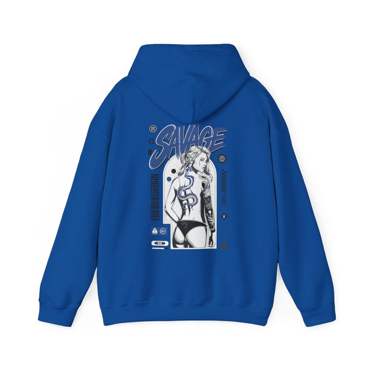 Savage Unisex Heavy Blend™ Hooded Sweatshirt - Bold Graphic Streetwear - Red - S - Savage Unisex Heavy Blend™ Hooded Sweatshirt - Bold Graphic Streetwear - Tatoo Tee