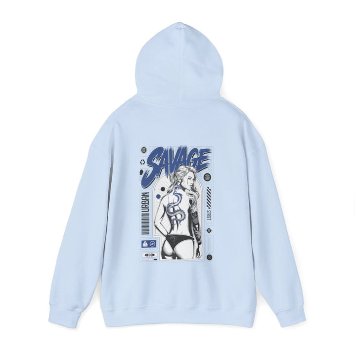 Savage Unisex Heavy Blend™ Hooded Sweatshirt - Bold Graphic Streetwear - Red - S - Savage Unisex Heavy Blend™ Hooded Sweatshirt - Bold Graphic Streetwear - Tatoo Tee