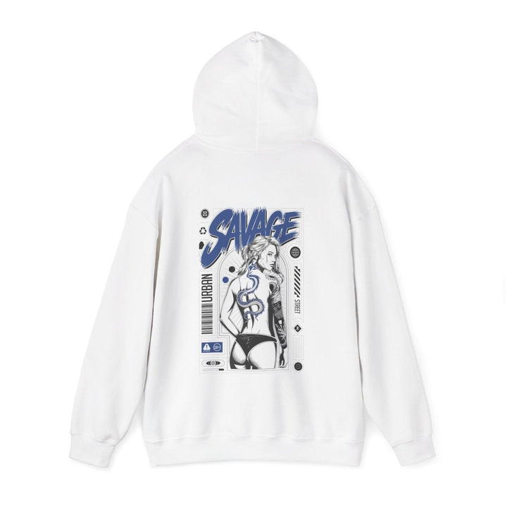 Savage Unisex Heavy Blend™ Hooded Sweatshirt - Bold Graphic Streetwear - Red - S - Savage Unisex Heavy Blend™ Hooded Sweatshirt - Bold Graphic Streetwear - Tatoo Tee