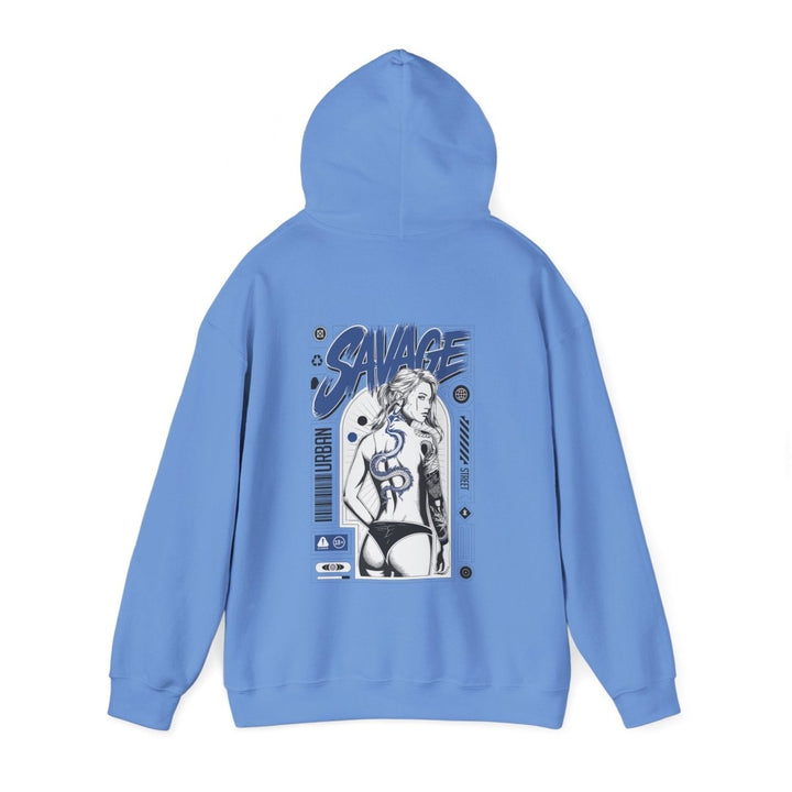 Savage Unisex Heavy Blend™ Hooded Sweatshirt - Bold Graphic Streetwear - Red - S - Savage Unisex Heavy Blend™ Hooded Sweatshirt - Bold Graphic Streetwear - Tatoo Tee