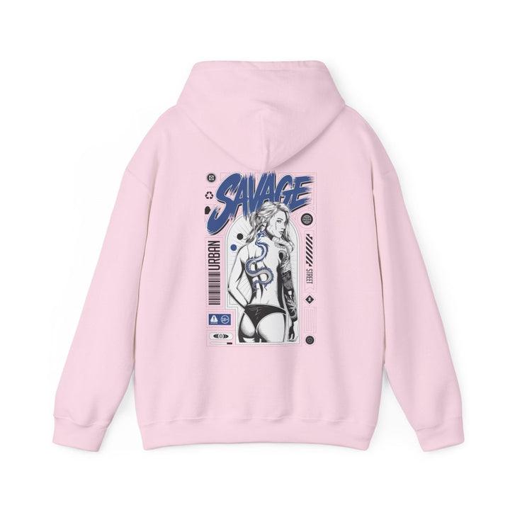 Savage Unisex Heavy Blend™ Hooded Sweatshirt - Bold Graphic Streetwear - Red - S - Savage Unisex Heavy Blend™ Hooded Sweatshirt - Bold Graphic Streetwear - Tatoo Tee