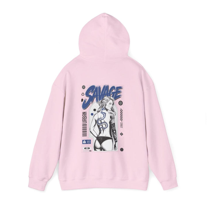 Savage Unisex Heavy Blend™ Hooded Sweatshirt - Bold Graphic Streetwear - Red - S - Savage Unisex Heavy Blend™ Hooded Sweatshirt - Bold Graphic Streetwear - Tatoo Tee