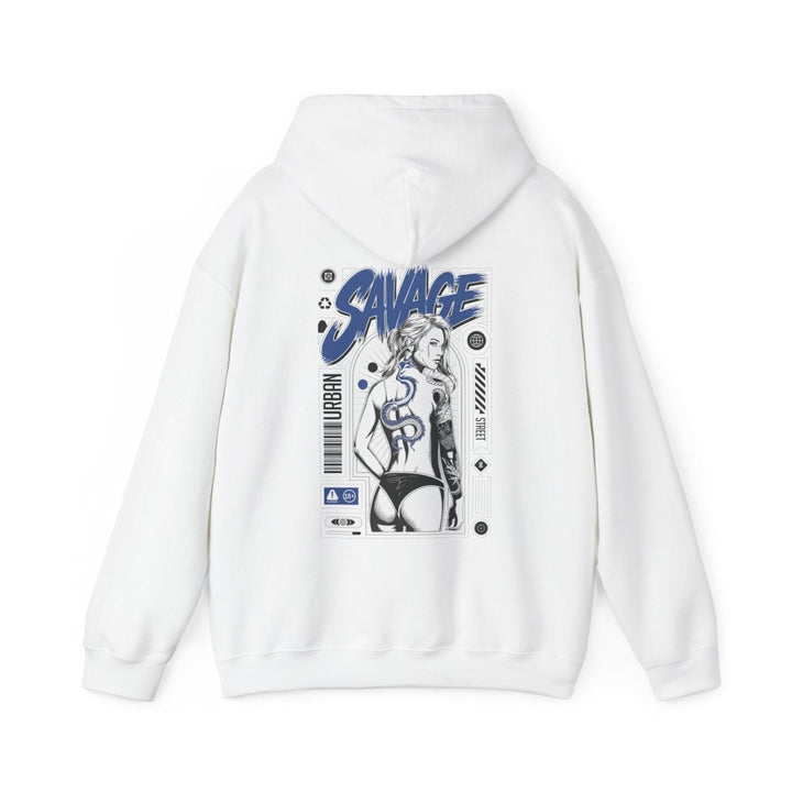 Savage Unisex Heavy Blend™ Hooded Sweatshirt - Bold Graphic Streetwear - Red - S - Savage Unisex Heavy Blend™ Hooded Sweatshirt - Bold Graphic Streetwear - Tatoo Tee