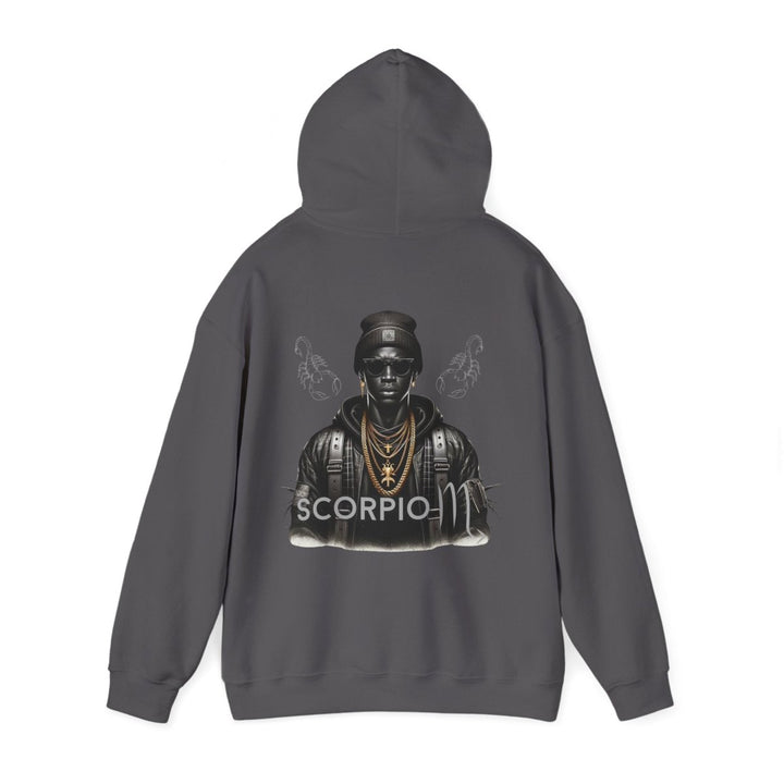 Scorpio Graphic Hoodie - Unisex Hoodie for Astrology Lovers - Charcoal - S - Scorpio Graphic Hoodie - Unisex Hoodie for Astrology Lovers - Tatoo Tee