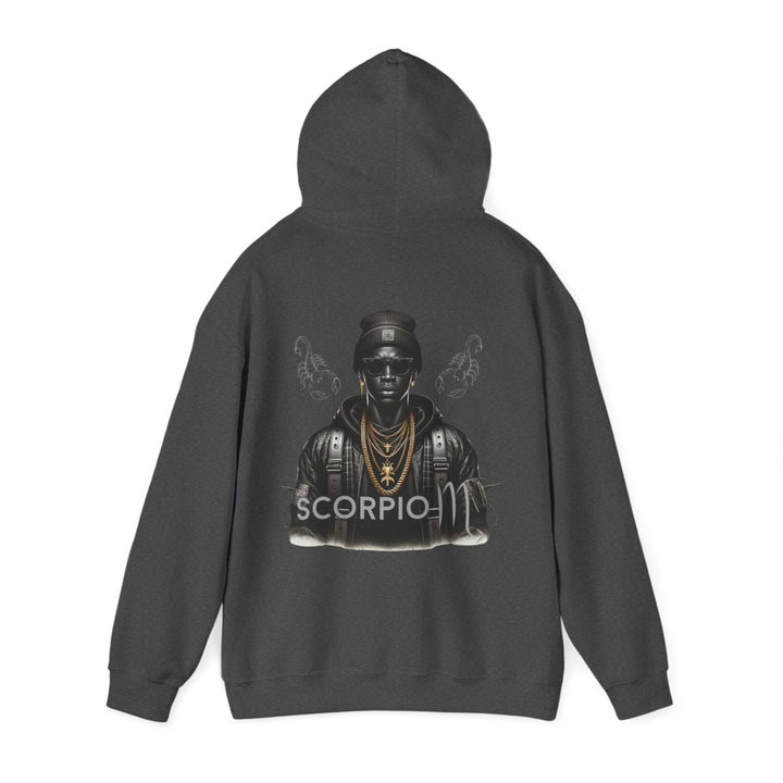 Scorpio Graphic Hoodie - Unisex Hoodie for Astrology Lovers - Charcoal - S - Scorpio Graphic Hoodie - Unisex Hoodie for Astrology Lovers - Tatoo Tee
