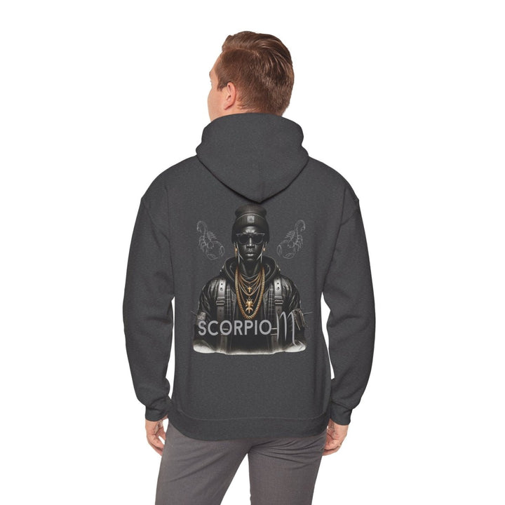 Scorpio Graphic Hoodie - Unisex Hoodie for Astrology Lovers - Dark Heather - S - Scorpio Graphic Hoodie - Unisex Hoodie for Astrology Lovers - Tatoo Tee