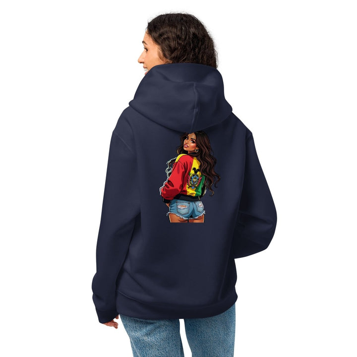 Sexy Latina Girl Oversized heavyweight hoodie - Navy - S - Product mockup - Tatoo Tee