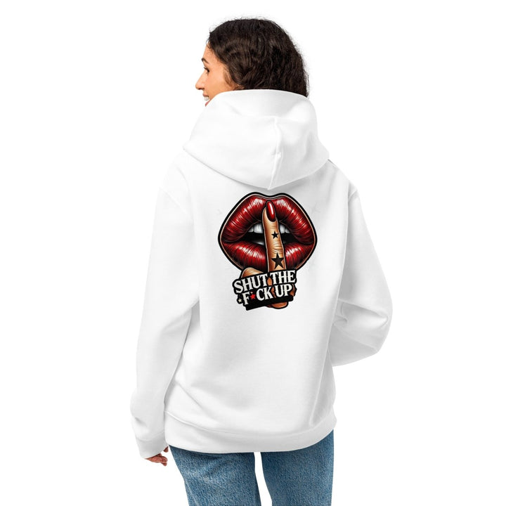 Shut The Fuck Up Lips Oversized heavyweight hoodie - Black - S - Product mockup - Tatoo Tee