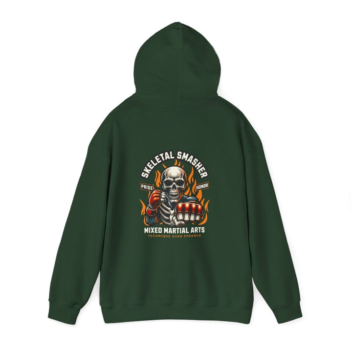 Skeletal Smasher Mixed Martial Arts Hoodie - Unisex Heavy Blend™ - Purple - S - Skeletal Smasher Mixed Martial Arts Hoodie - Unisex Heavy Blend™ - Tatoo Tee