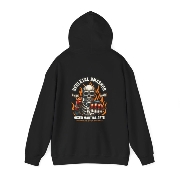 Skeletal Smasher Mixed Martial Arts Hoodie - Unisex Heavy Blend™ - Purple - S - Skeletal Smasher Mixed Martial Arts Hoodie - Unisex Heavy Blend™ - Tatoo Tee