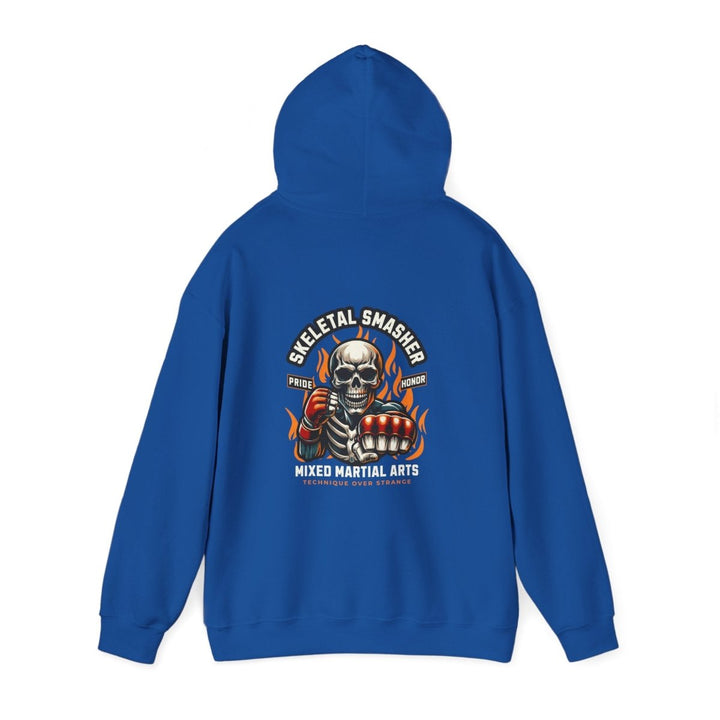 Skeletal Smasher Mixed Martial Arts Hoodie - Unisex Heavy Blend™ - Purple - S - Skeletal Smasher Mixed Martial Arts Hoodie - Unisex Heavy Blend™ - Tatoo Tee