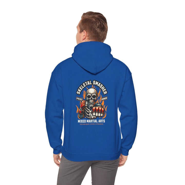 Skeletal Smasher Mixed Martial Arts Hoodie - Unisex Heavy Blend™ - Purple - S - Skeletal Smasher Mixed Martial Arts Hoodie - Unisex Heavy Blend™ - Tatoo Tee