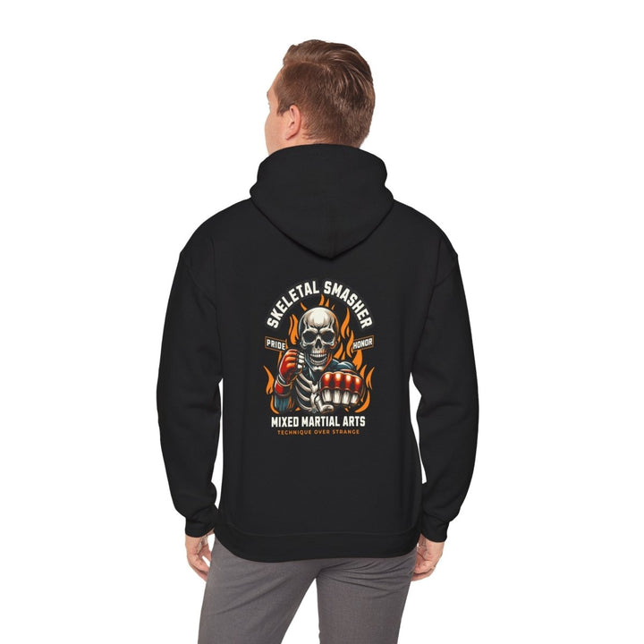 Skeletal Smasher Mixed Martial Arts Hoodie - Unisex Heavy Blend™ - Purple - S - Skeletal Smasher Mixed Martial Arts Hoodie - Unisex Heavy Blend™ - Tatoo Tee