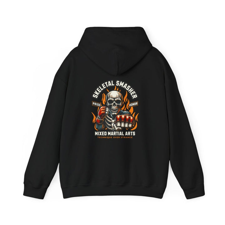 Skeletal Smasher Mixed Martial Arts Hoodie - Unisex Heavy Blend™ - Purple - S - Skeletal Smasher Mixed Martial Arts Hoodie - Unisex Heavy Blend™ - Tatoo Tee