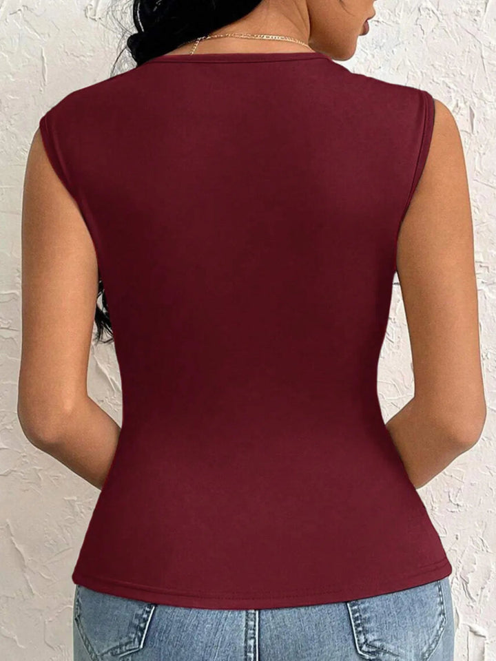 Slit Asymmetrical Tank Top - Black - S - 766222aa8dc04e00aec2573cc4b681e2 - Max - Origin - Tatoo Tee