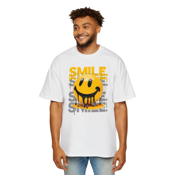 Smile Oversized Tee - Yellow Graphic T-Shirt for Casual Vibes - White - S - Smile Oversized Tee - Yellow Graphic T-Shirt for Casual Vibes - Tatoo Tee