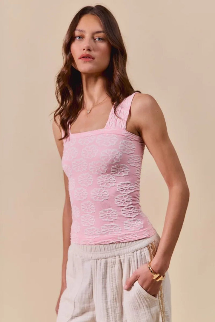 SO ME Two Tone Floral Seamless Tank Top - 2TONE BLUSH - S - 5b8b52aa5b2d47058d017a196ae11103 - Max - Origin - Tatoo Tee