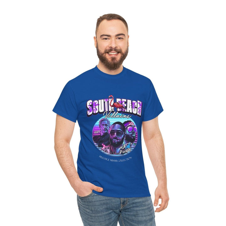 South Beach Villains Unisex Heavy Cotton Tee - Navy - S - South Beach Villains Unisex Heavy Cotton Tee - Tatoo Tee