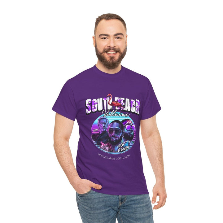 South Beach Villains Unisex Heavy Cotton Tee - Navy - S - South Beach Villains Unisex Heavy Cotton Tee - Tatoo Tee