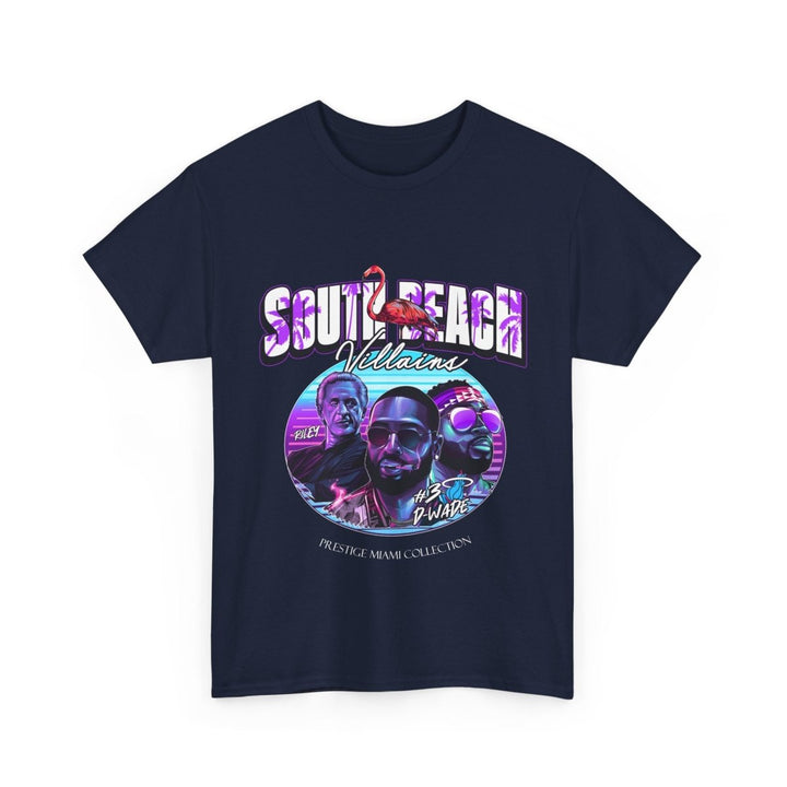 South Beach Villains Unisex Heavy Cotton Tee - Navy - S - South Beach Villains Unisex Heavy Cotton Tee - Tatoo Tee