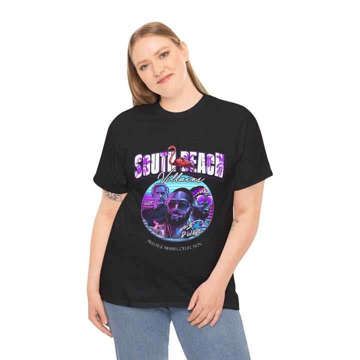 South Beach Villains Unisex Heavy Cotton Tee - Navy - S - South Beach Villains Unisex Heavy Cotton Tee - Tatoo Tee