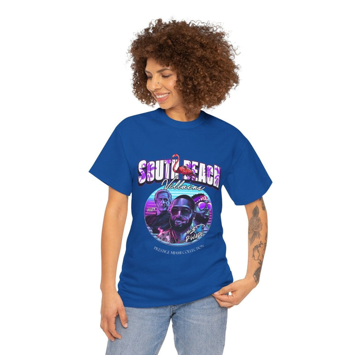 South Beach Villains Unisex Heavy Cotton Tee - Royal - S - South Beach Villains Unisex Heavy Cotton Tee - Tatoo Tee