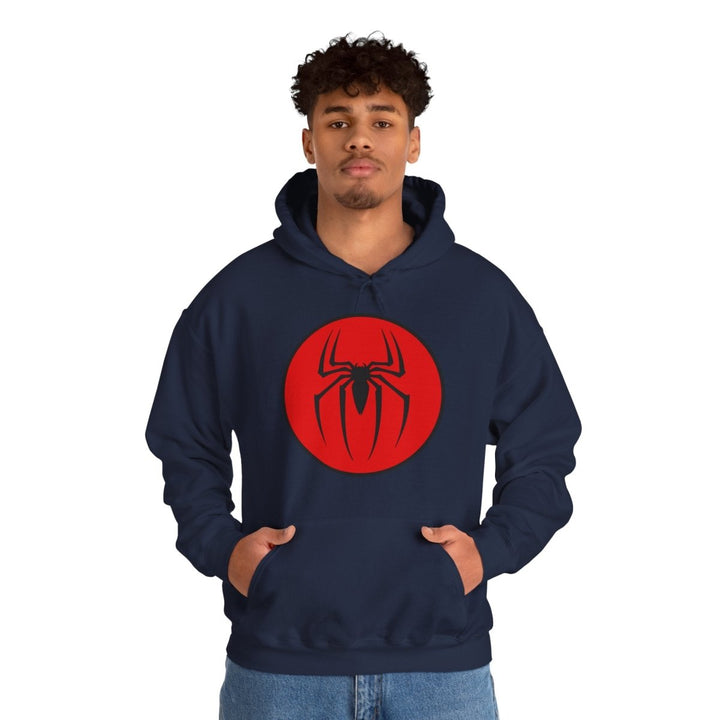 Spiderman Heavy Blend Hoodie for Fans - Cozy & Stylish - Navy - S - Spiderman Heavy Blend Hoodie for Fans - Cozy & Stylish - Tatoo Tee