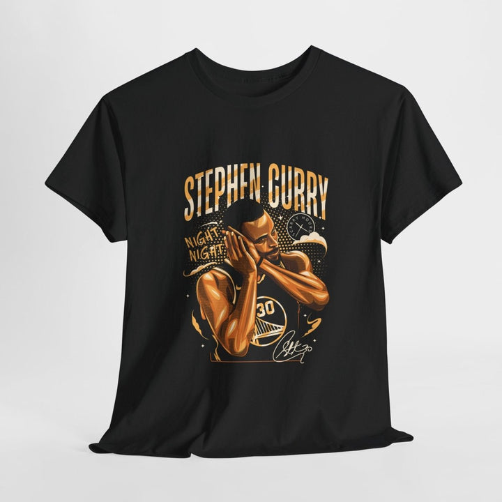 Stephen Curry Night Night Unisex Heavy Cotton Tee - Basketball Fan Shirt - Navy - S - Stephen Curry Night Night Unisex Heavy Cotton Tee - Basketball Fan Shirt - Tatoo Tee